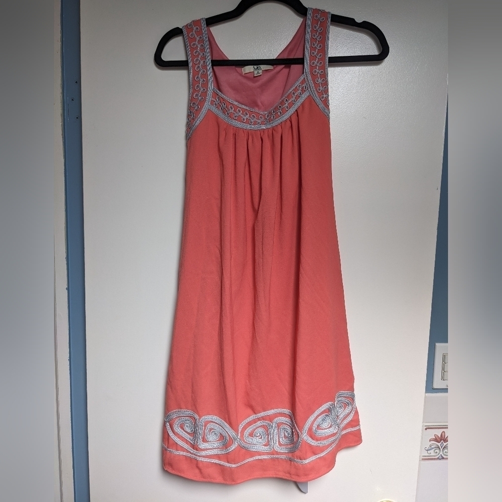 NWOT Ya Los Angeles Coral & Silver Dress Size S - Picture 14 of 16